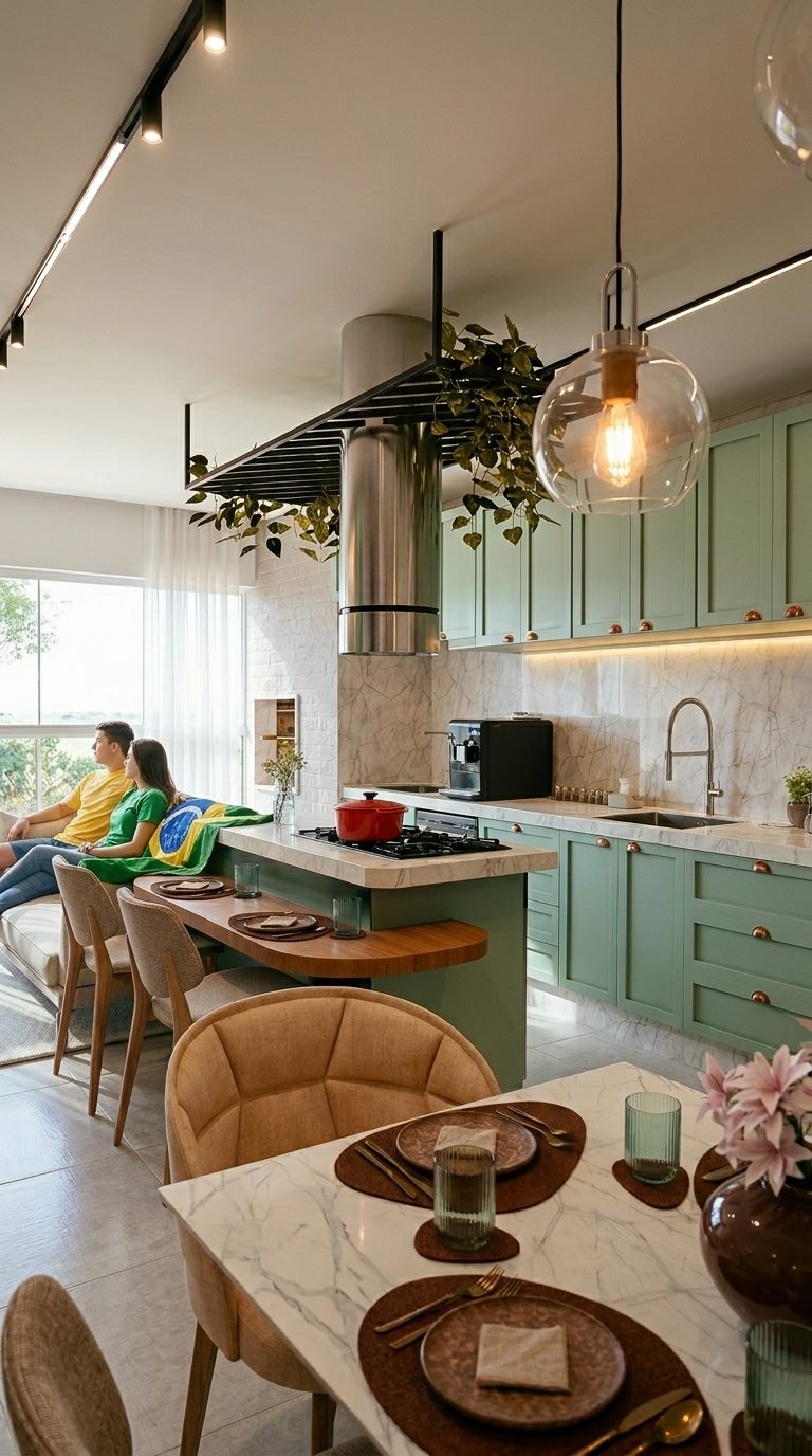 Cozinha premium com casal
